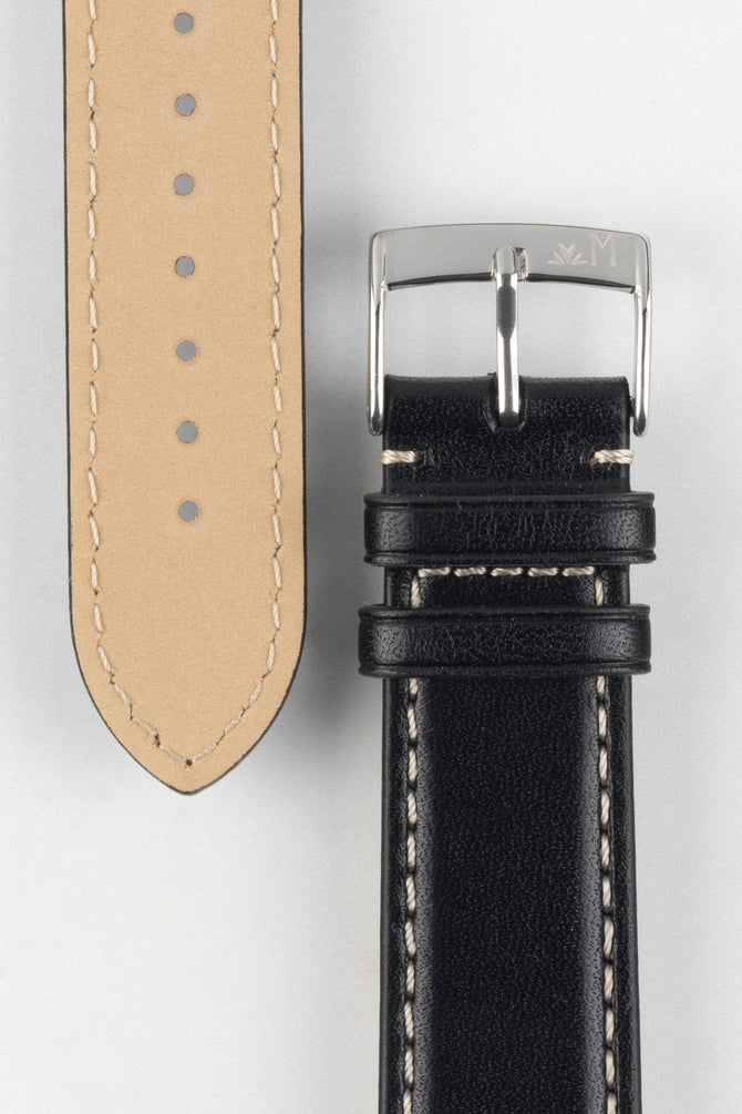Morellato GAUDÌ Calfskin Leather Watch Strap in BLACK