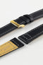Morellato GINEPRO Buffalo-Grain Vegan Leather Watch Strap in BLACK
