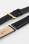 Morellato GRAFIC Calfskin Leather Performance Watch Strap in BLACK