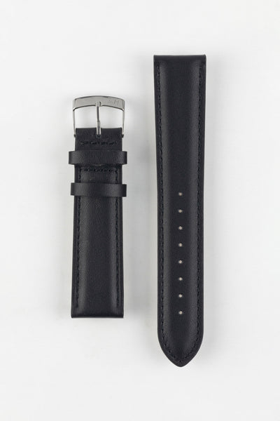 Morellato GRAFIC Calfskin Leather Performance Watch Strap in BLACK