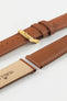 Morellato GRAFIC Calfskin Leather Performance Watch Strap in GOLD BROWN