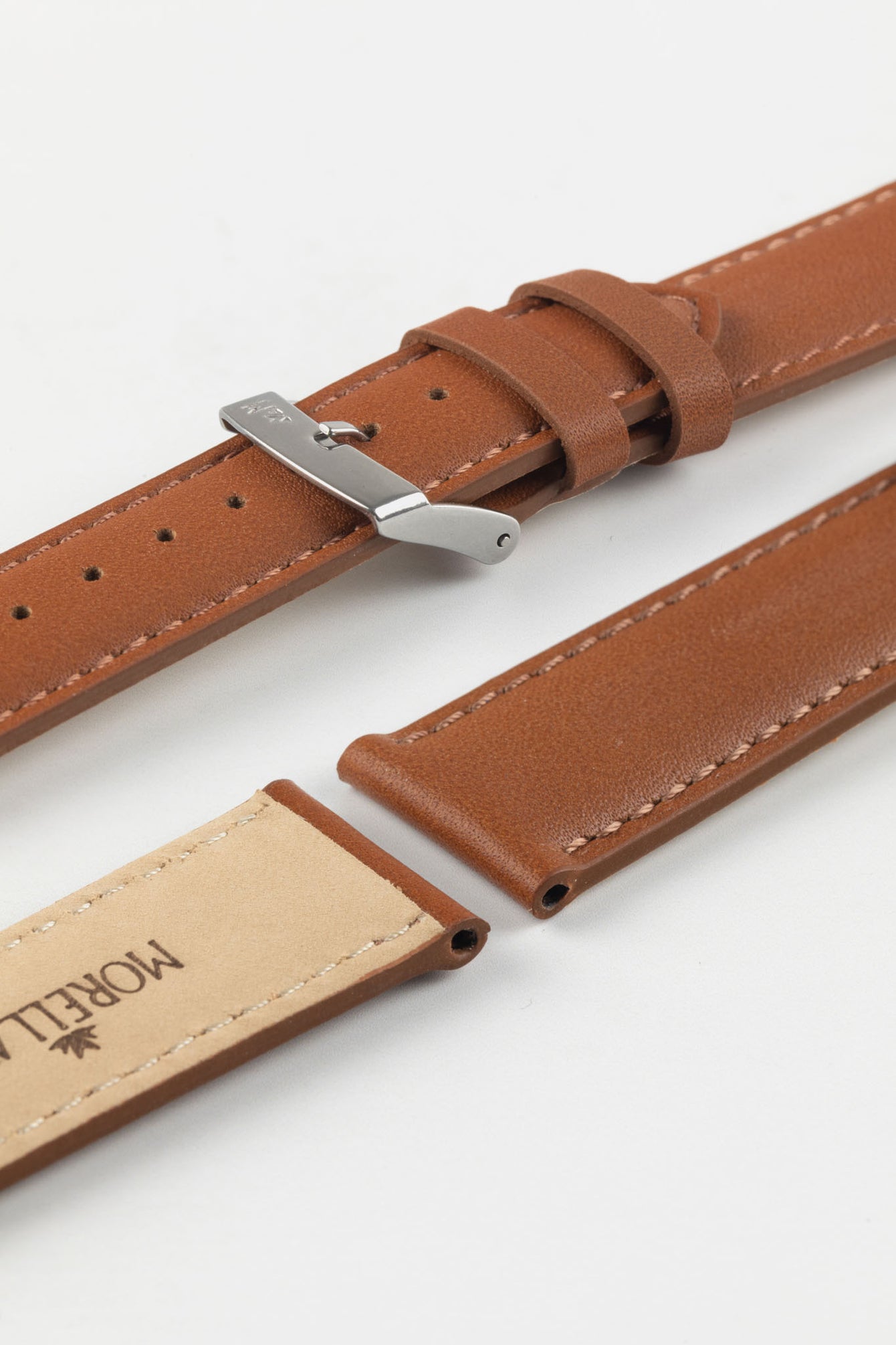 Morellato GRAFIC Calfskin Leather Performance Watch Strap in GOLD BROWN