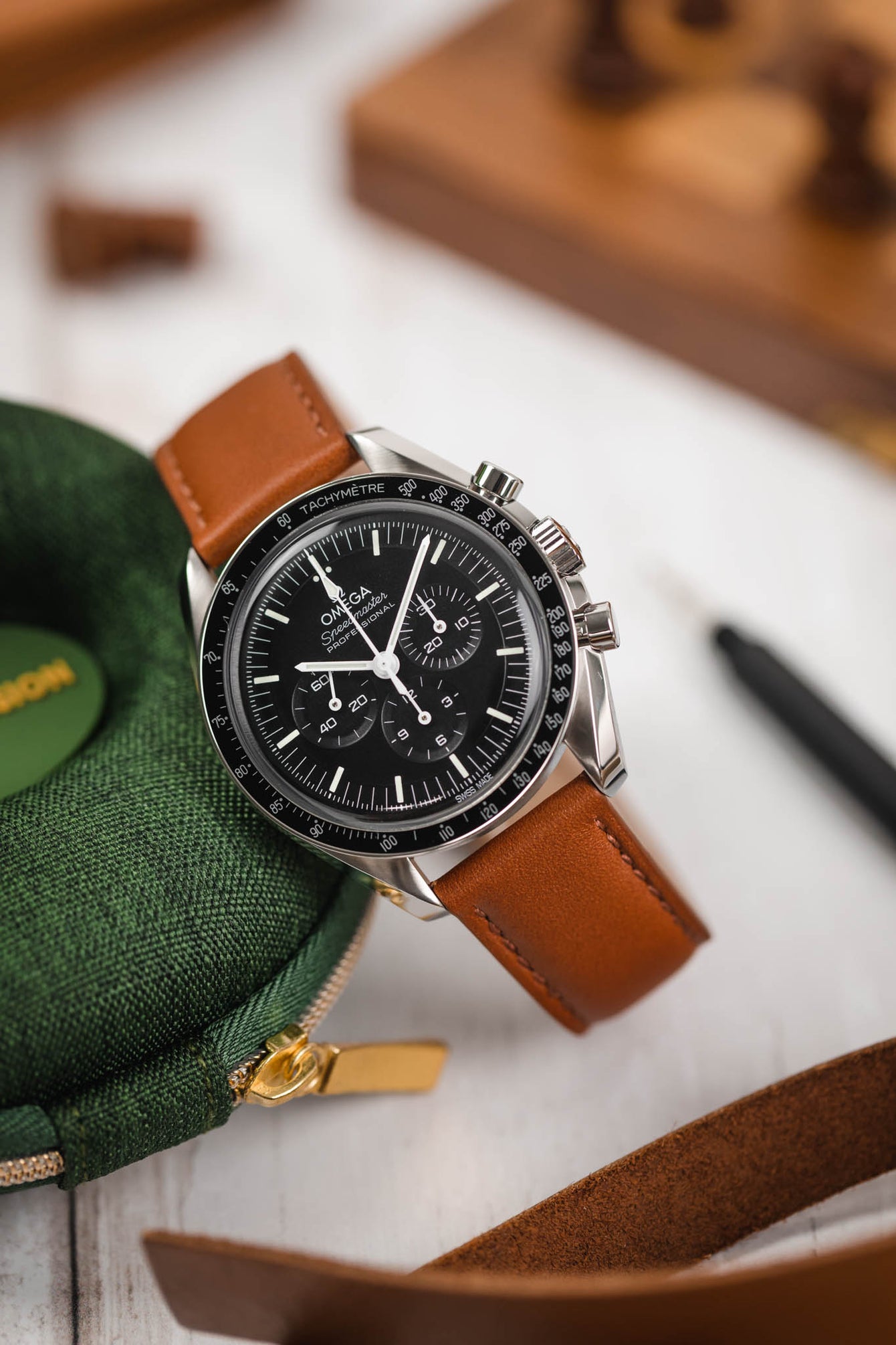 Morellato GRAFIC Calfskin Leather Performance Watch Strap in GOLD BROWN