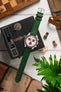 Morellato GRAFIC Calfskin Leather Performance Watch Strap in GREEN