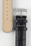 Morellato GUTTUSO Alligator-Embossed Leather Watch Strap in BLACK