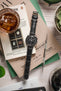 Morellato GUTTUSO Alligator-Embossed Leather Watch Strap in BLACK