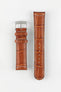 Morellato GUTTUSO Alligator-Embossed Leather Watch Strap in GOLD BROWN