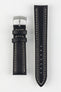 Morellato KUGA Padded Calfskin Leather Watch Strap in BLACK
