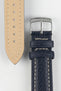 Morellato KUGA Padded Calfskin Leather Watch Strap in BLUE