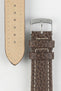 Morellato KUGA Padded Calfskin Leather Watch Strap in BROWN