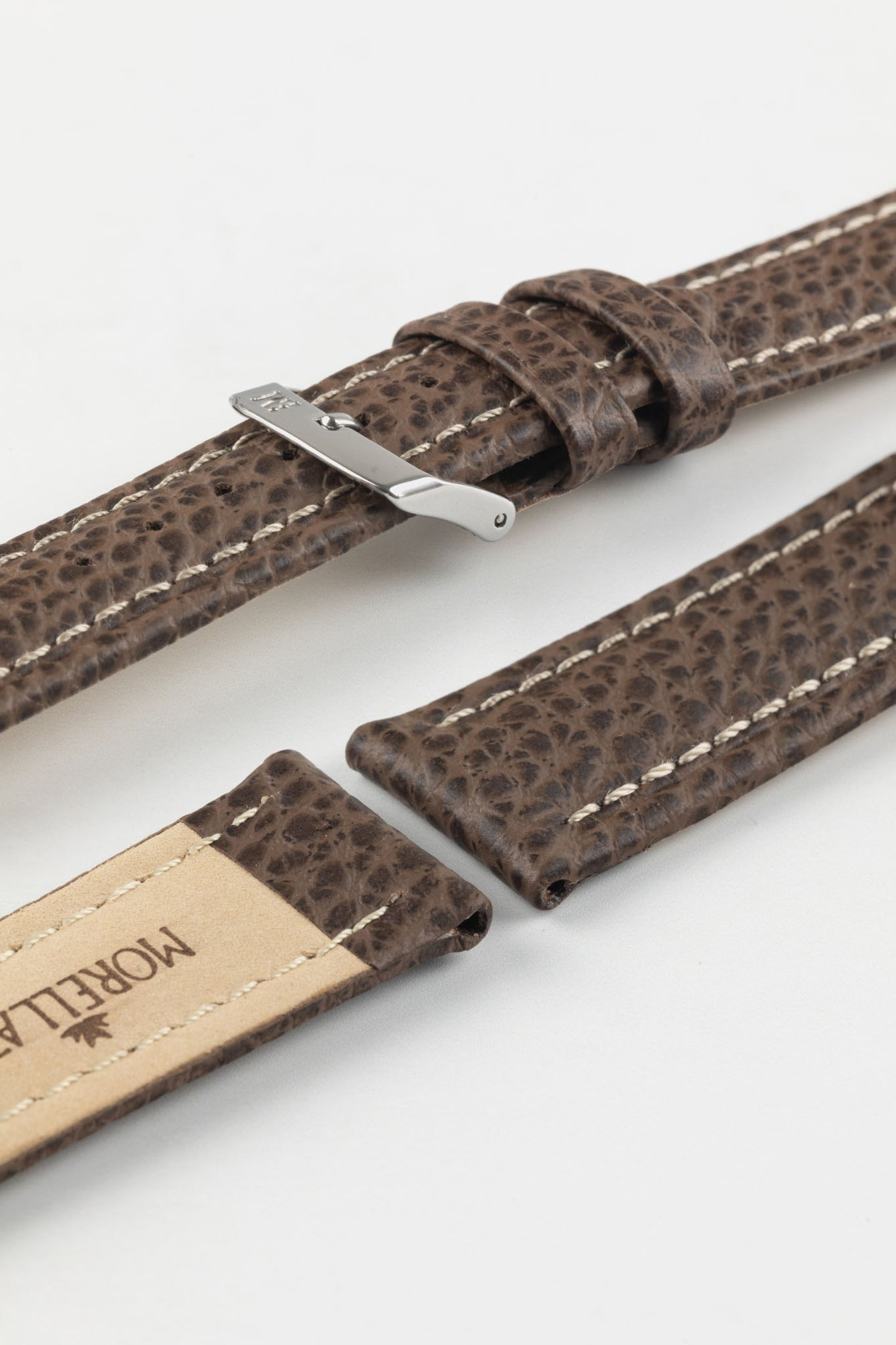 Morellato KUGA Padded Calfskin Leather Watch Strap in BROWN