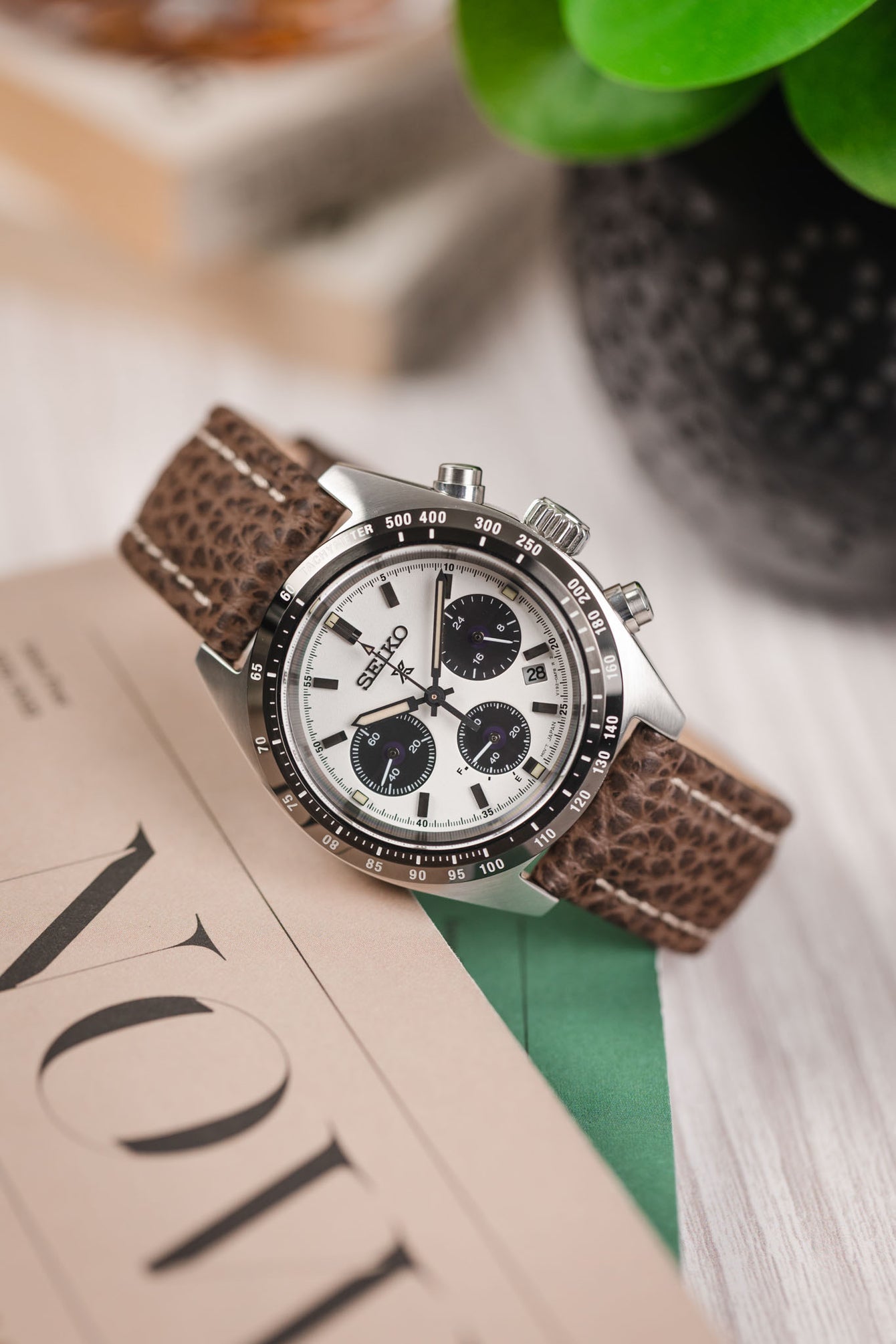 Morellato KUGA Padded Calfskin Leather Watch Strap in BROWN