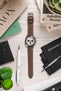 Morellato KUGA Padded Calfskin Leather Watch Strap in BROWN