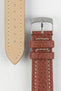 Morellato KUGA Padded Calfskin Leather Watch Strap in GOLD BROWN