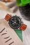 Morellato KUGA Padded Calfskin Leather Watch Strap in GOLD BROWN