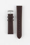 Morellato LAURO Goatskin-Grain Vegan Leather Watch Strap in BROWN