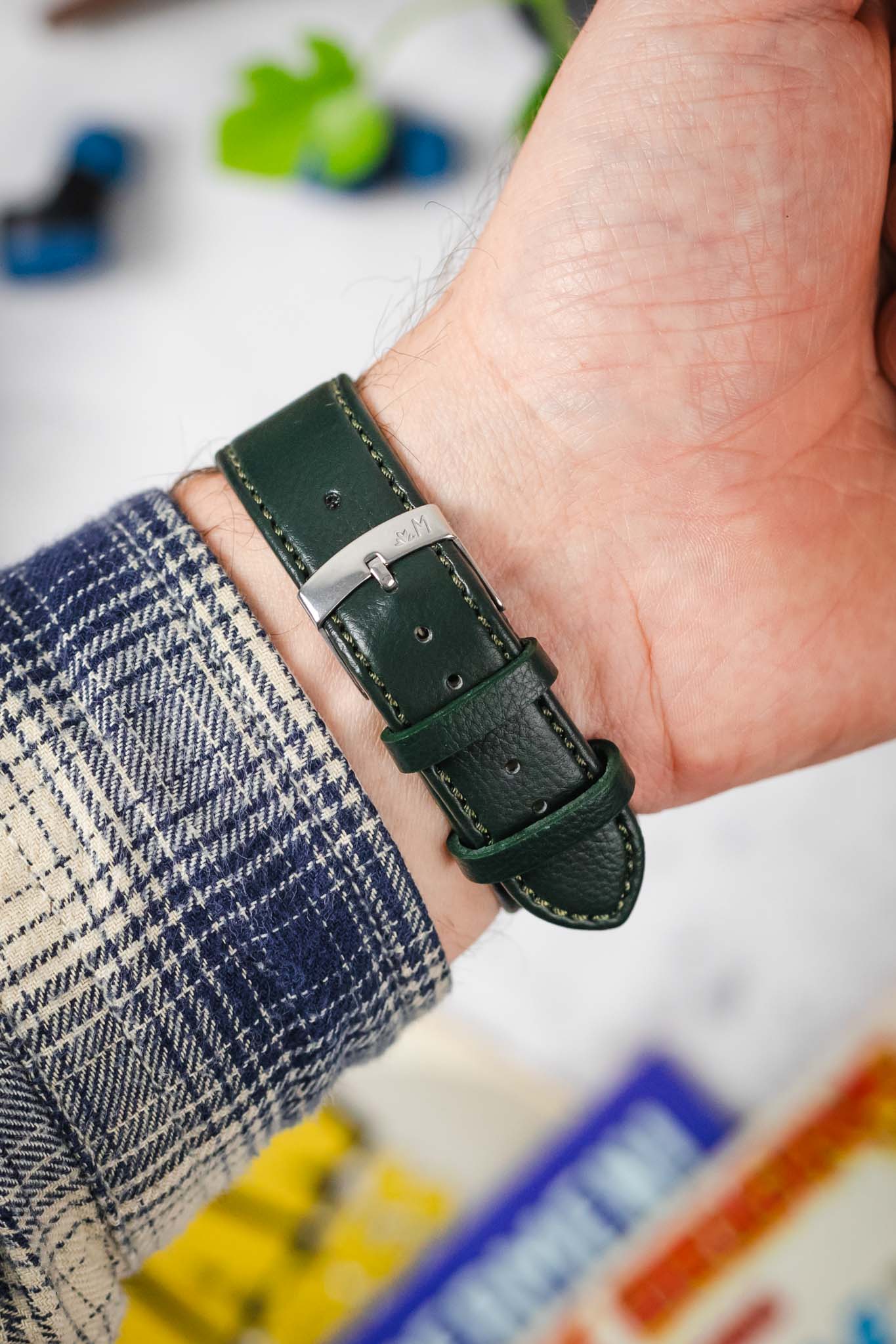 Vegan Leather Watch Strap | Dark Green | Watch Obsession UK