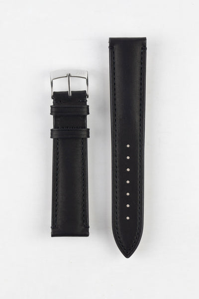 Morellato LEVY Vintage Calfskin Leather Watch Strap in BLACK