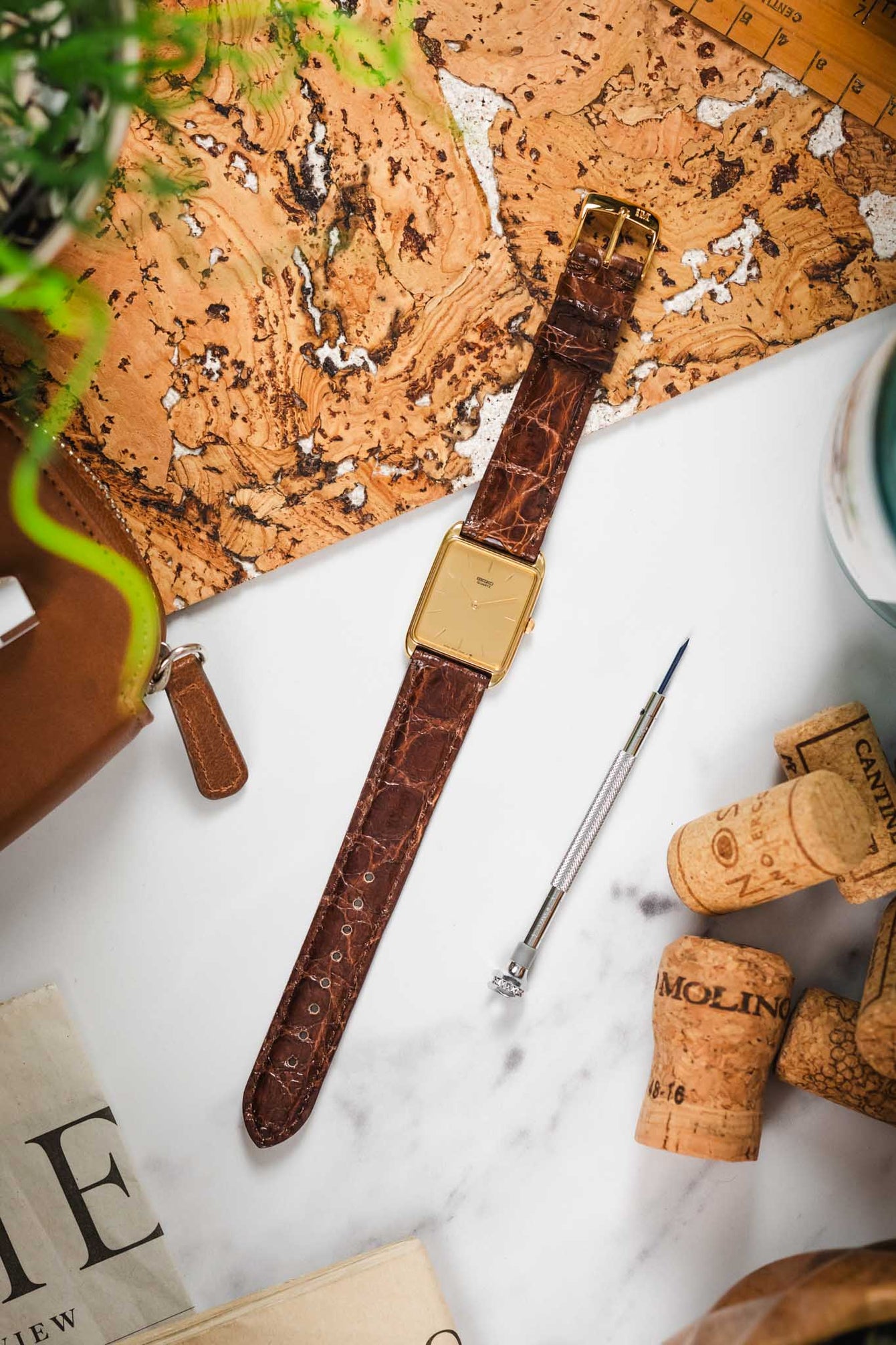 Morellato MOMBASA Genuine Crocodile Watch Strap in DARK BROWN