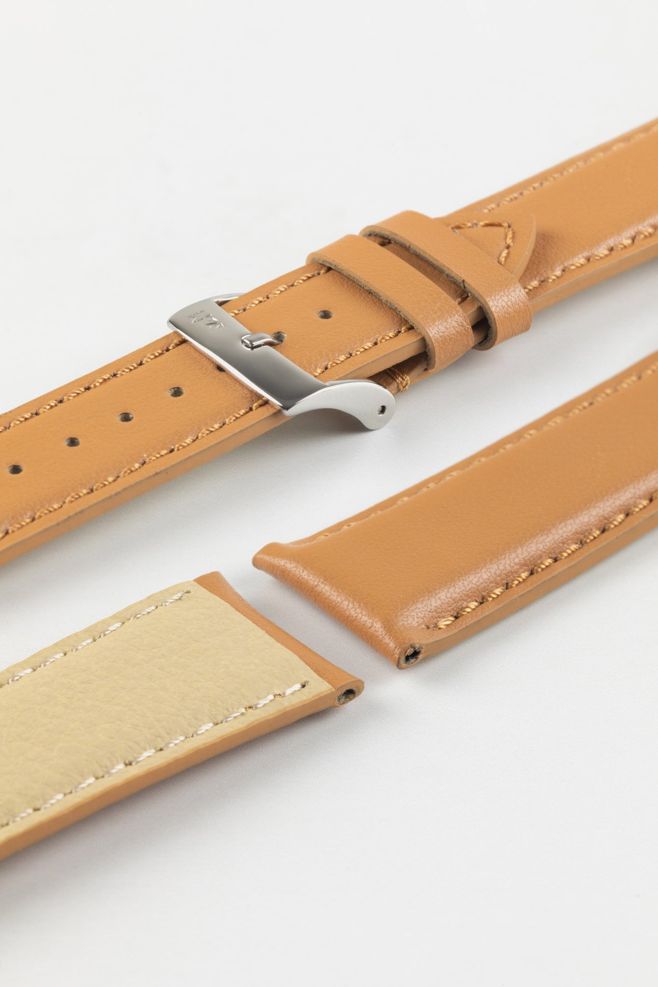 Morellato NAXOS Recycled Leather-Fibre Watch Strap in HONEY