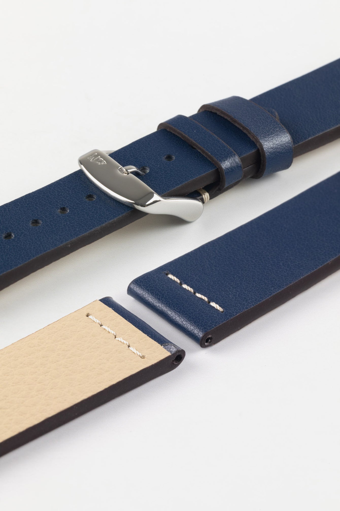 Morellato PAROS Recycled Leather-Fibre Watch Strap in BLUE