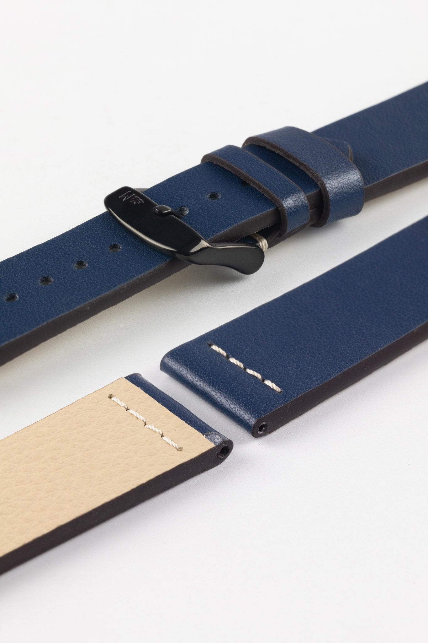 Recycled Leather Fibre Watch Strap Blue Watch Obsession