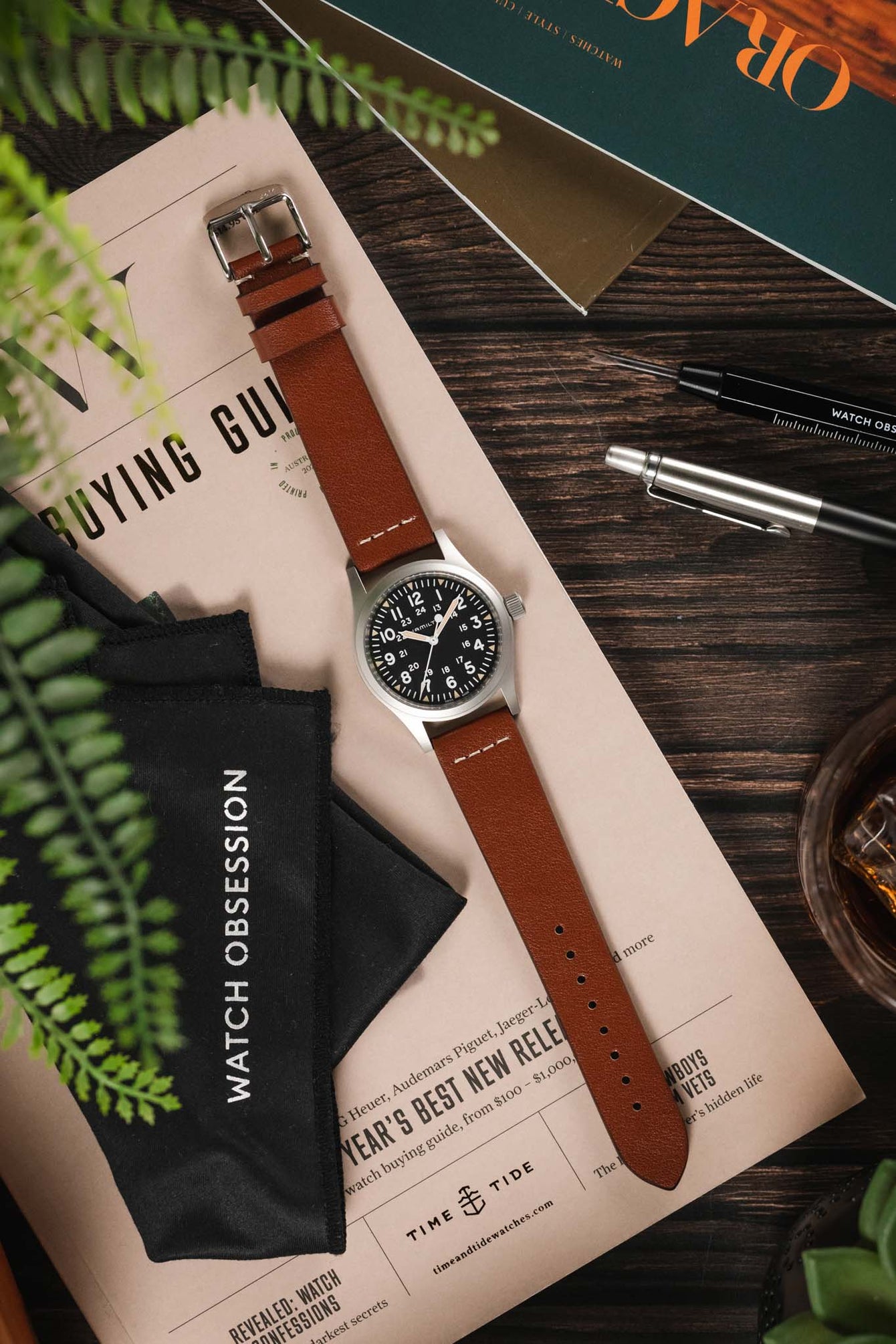 Morellato PAROS Recycled Leather-Fibre Watch Strap in GOLD BROWN