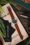 Morellato PAROS Recycled Leather-Fibre Watch Strap in GOLD BROWN
