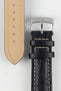 Morellato PLUS Alligator-Embossed Calfskin Leather Watch Strap in BLACK