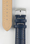 Morellato PLUS Alligator-Embossed Calfskin Leather Watch Strap in BLUE
