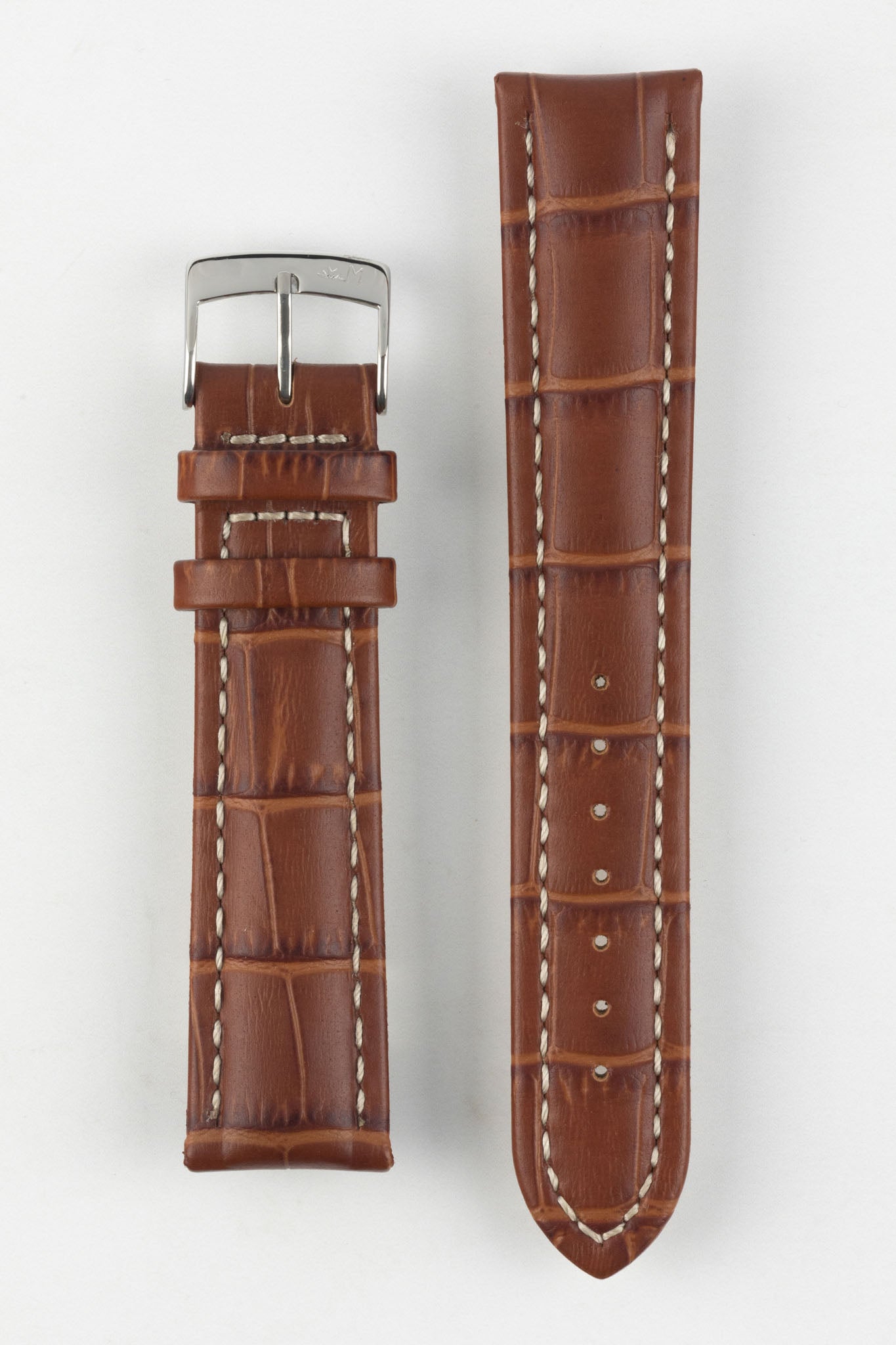 Morellato PLUS Alligator-Embossed Leather Watch Strap in GOLD