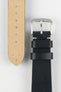 Morellato POLLOCK Vintage Lug-Stitched Calfskin Leather Watch Strap in BLACK