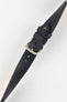 Morellato POLLOCK Vintage Lug-Stitched Calfskin Leather Watch Strap in BLACK