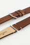 Morellato POLLOCK Vintage Lug-Stitched Calfskin Leather Watch Strap in BROWN