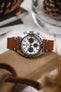 Morellato POLLOCK Vintage Lug-Stitched Calfskin Leather Watch Strap in BROWN