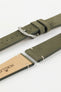 Morellato POLLOCK Vintage Lug-Stitched Calfskin Leather Watch Strap in GREEN