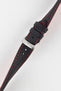 Morellato RACE Motorsport Microfibre Watch Strap in BLACK with RED Stitch