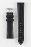 Morellato RACE Motorsport Microfibre Watch Strap in BLACK with WHITE Stitch