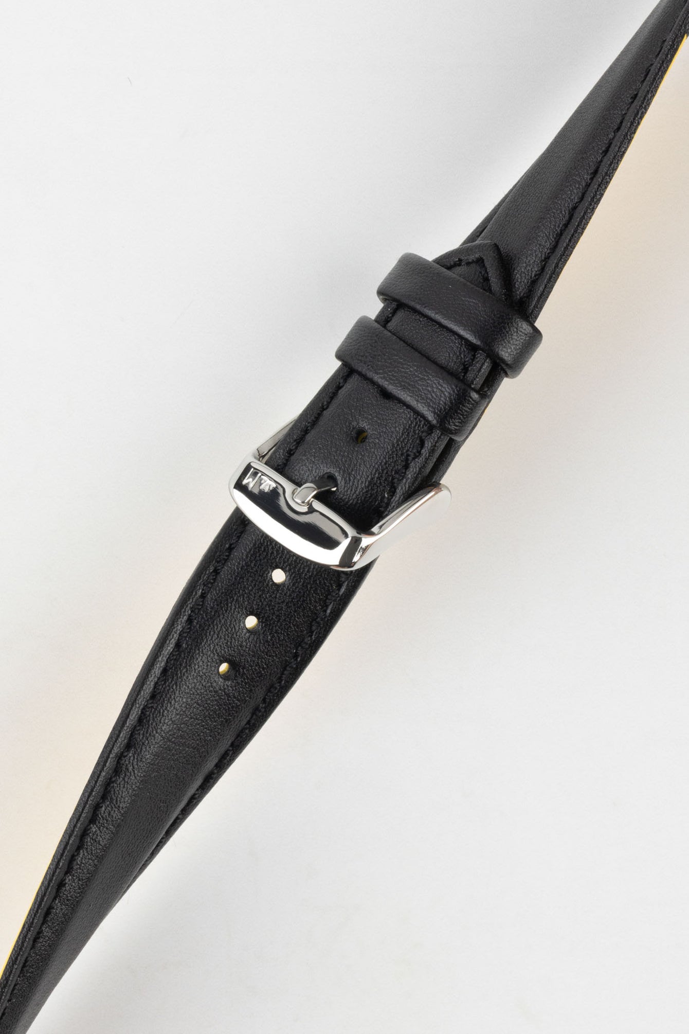 Morellato ROWING Water-Resistant Calfskin Leather Watch Strap in BLACK