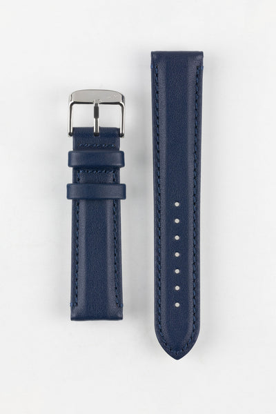 Morellato ROWING Water-Resistant Calfskin Leather Watch Strap in BLUE