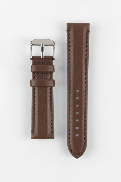 Morellato ROWING Water-Resistant Calfskin Leather Watch Strap in BROWN