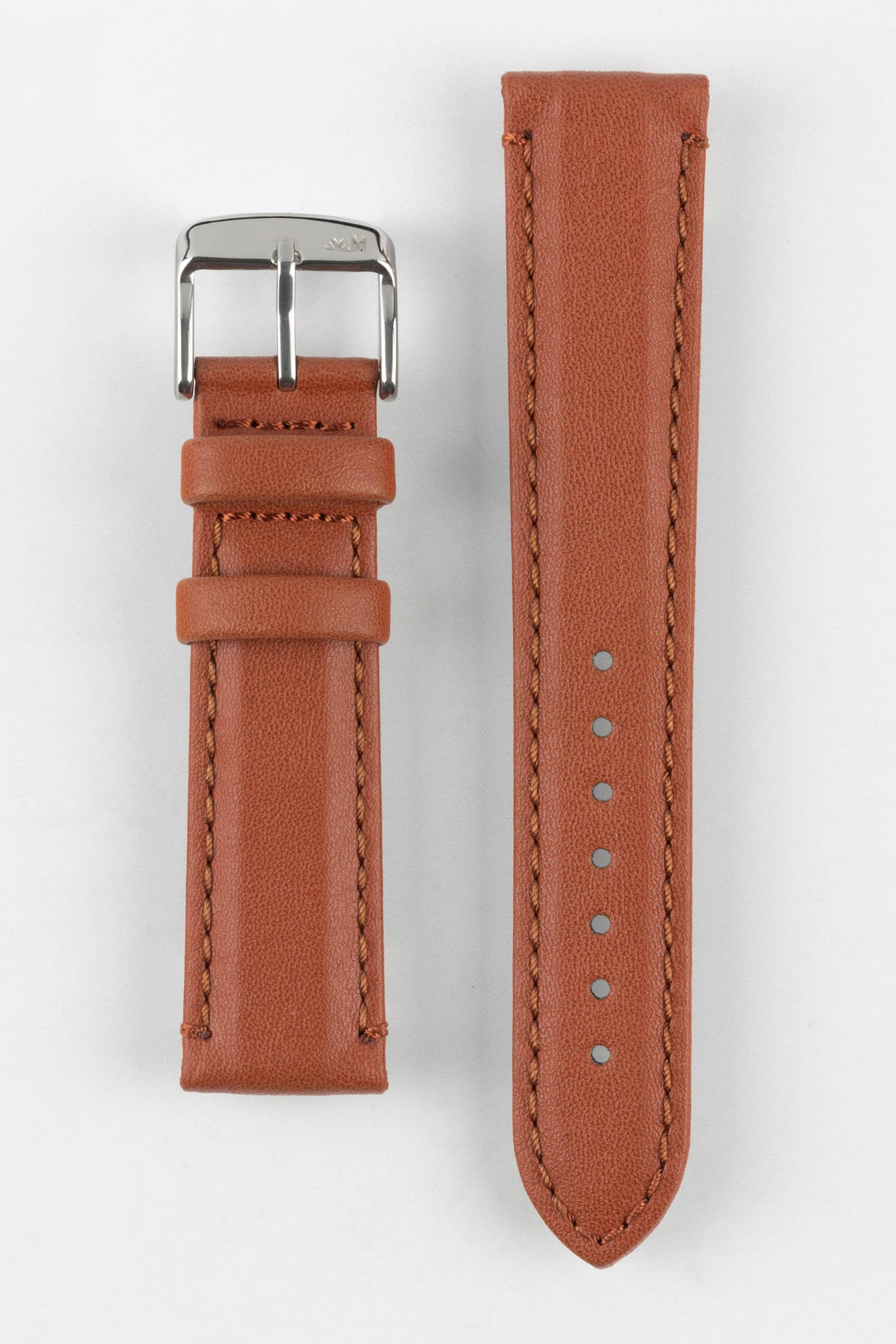 Morellato ROWING Water-Resistant Calfskin Leather Watch Strap in GOLD BROWN
