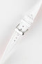 Morellato ROWING Water-Resistant Calfskin Leather Watch Strap in WHITE