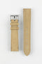 Morellato SCHUMANN beige suede watch strap, top-down view. Premium replacement watch bands for stylish timepieces.