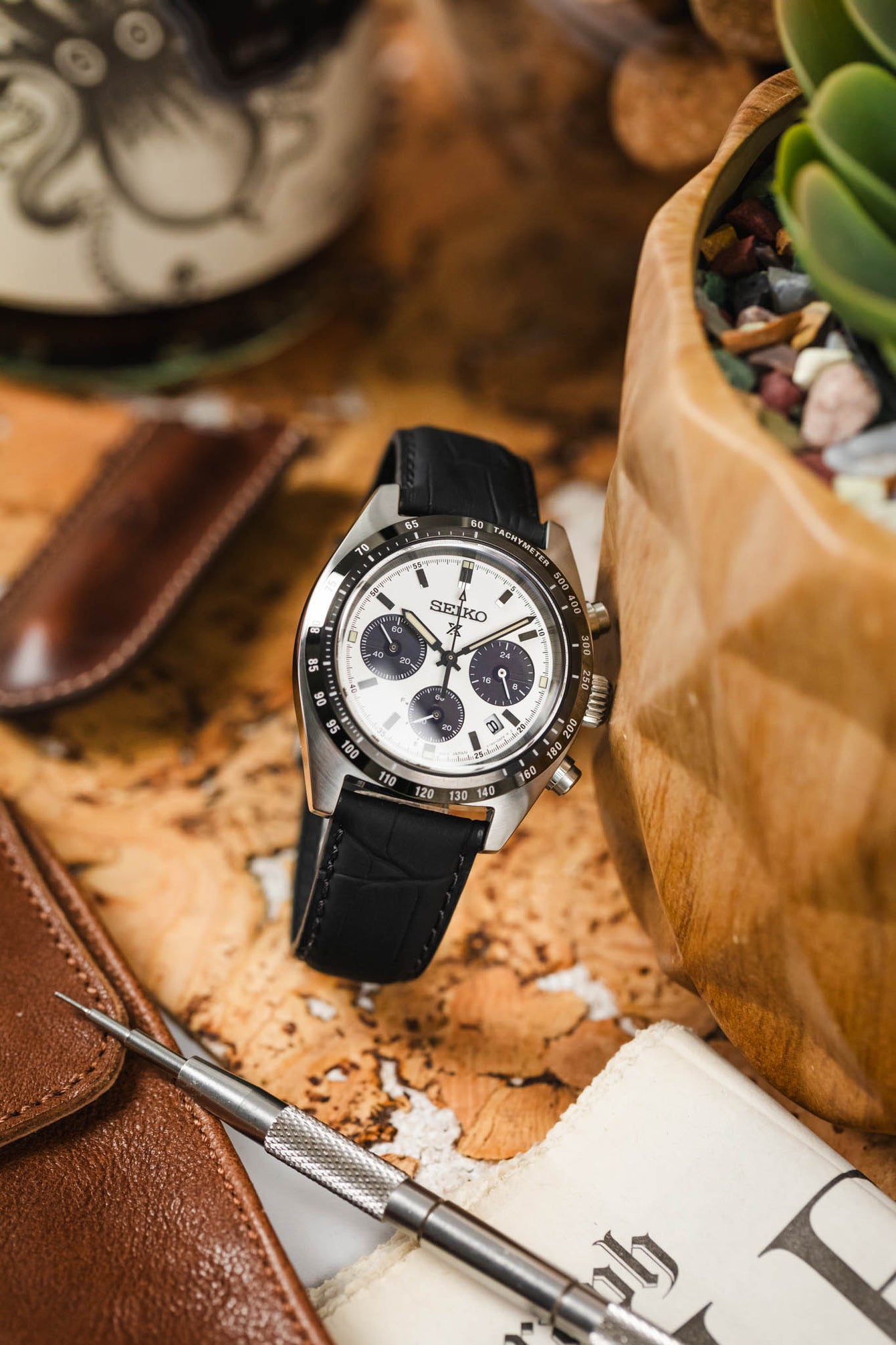 Morellato SOCCER Alligator-Embossed Calfskin Leather Watch Strap in BLACK
