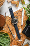 Morellato SOCCER Alligator-Embossed Calfskin Leather Watch Strap in BLUE