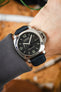Morellato SOCCER Alligator-Embossed Calfskin Leather Watch Strap in BLUE