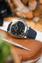 Morellato SOCCER Alligator-Embossed Calfskin Leather Watch Strap in BLUE