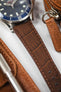 Morellato SOCCER Alligator-Embossed Calfskin Leather Watch Strap in BROWN
