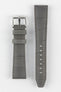 Morellato SOCCER Alligator-Embossed Calfskin Leather Watch Strap in GREY